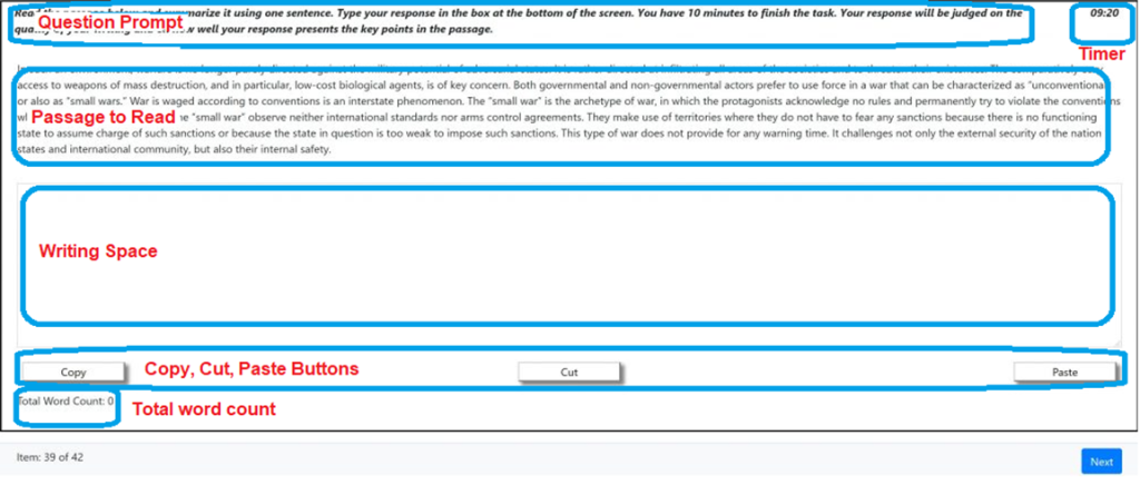 Summarize Written Text Layout