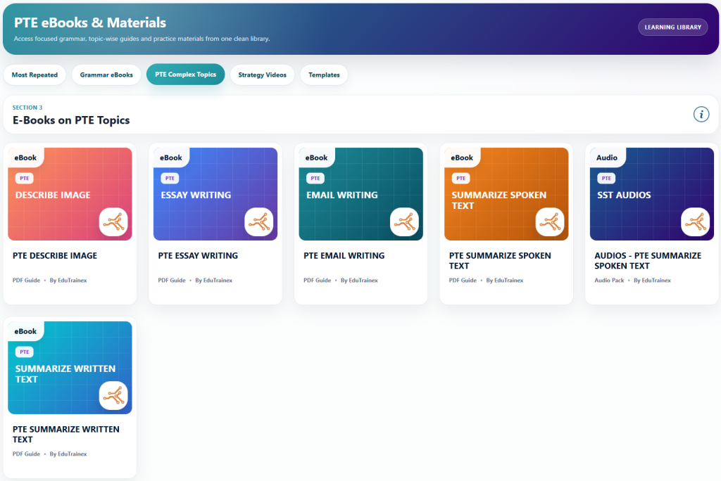 Best PTE Practice Website - PTE Complex Topics