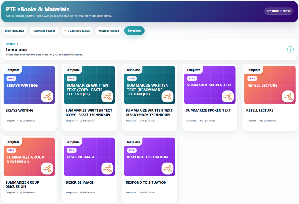 Best PTE Practice Website - PTE Templates
